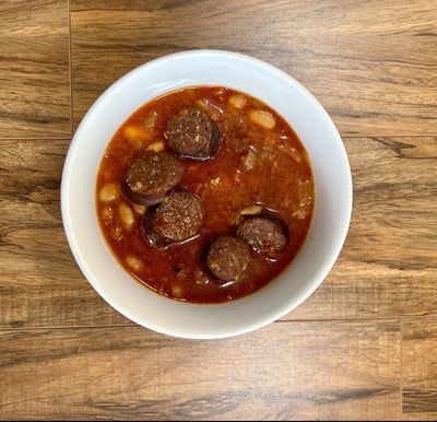 Vension Sausage White Bean Stew